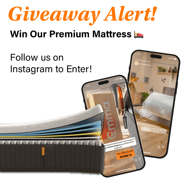 Giveaway Alert! Win Our Premium Mattress Follow us on Instagram to Enter! Giveaway Alert! Win Our Premium Mattress Follow us on Instagram to Enter!